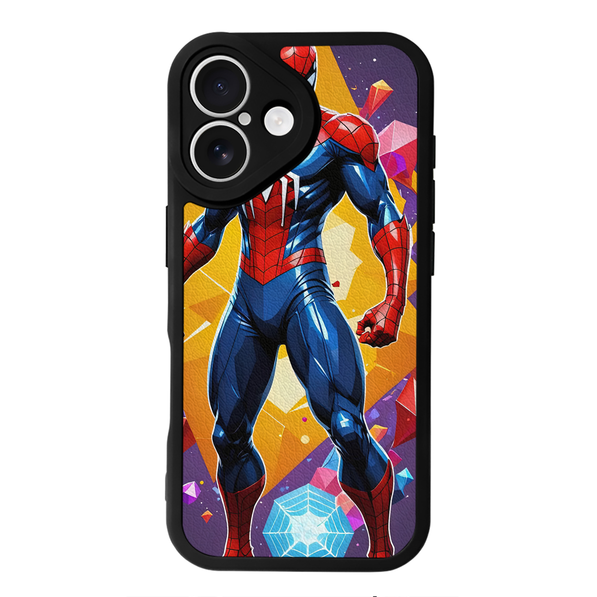 Spider Man スパイダーマン 【iPhone 16シリーズ対応】シリコンスマホケース（レザー調） 材質：シリコン